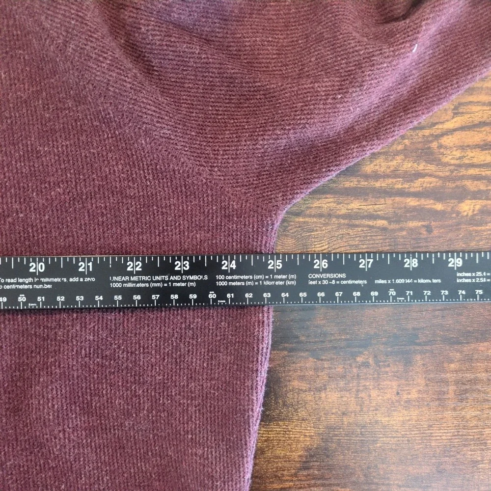Banana Republic Mens XL Burgundy Heather Raglan‎ Crewneck Sweater